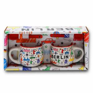 Tassen-Set Scribble  Berlin weiß klein