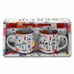 Tassen-Set Scribble  Berlin weiß groß