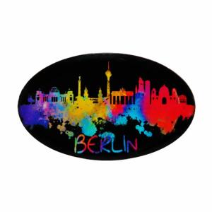Fotomagnet Skyline  Aquarell schwarz