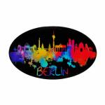 Fotomagnet Skyline  Aquarell schwarz