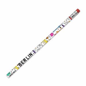 Bleistift Scribble Berlin  weiß