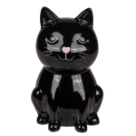 OOTB Spardose mit Schloss Katze ca. 16 cm