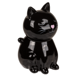 OOTB Spardose mit Schloss Katze ca. 16 cm
