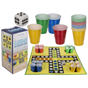 OOTB XXL-Trinkspiel Ludo mit 16 Trinkbechern