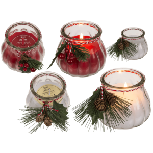 OOTB Kerze im Glas mit Weihnachts-Dekoration