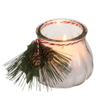 OOTB Kerze im Glas mit Weihnachts-Dekoration