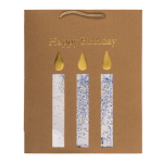 Geschenktüte, Happy Birthday, ca. 26 x 10 x 32 cm, 4-fach sortiert,
