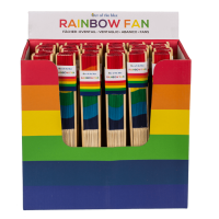 Fächer, Pride, ca. 21 cm, aus Bambus,