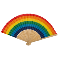 Fächer, Pride, ca. 21 cm, aus Bambus,