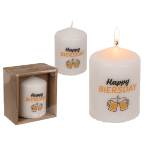 OOTB Stumpenkerze Happy Biersday