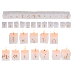 OOTB Kerzenblock mit Schrift Just married
