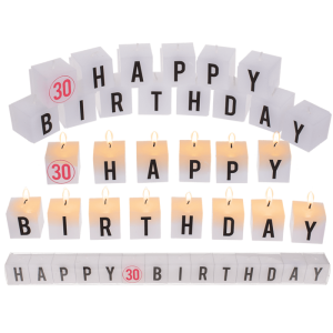 OOTB Kerzenblock mit Schrift Happy 30 Birthday