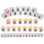 OOTB Kerzenblock mit Schrift Happy 40 Birthday