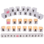 OOTB Kerzenblock mit Schrift Happy 40 Birthday