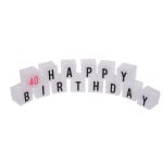 OOTB Kerzenblock mit Schrift Happy 40 Birthday