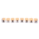 OOTB Kerzenblock mit Schrift Happy 40 Birthday