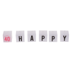 OOTB Kerzenblock mit Schrift Happy 40 Birthday