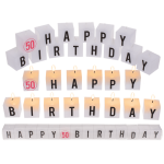 OOTB Kerzenblock mit Schrift Happy 50 Birthday