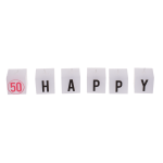 OOTB Kerzenblock mit Schrift Happy 50 Birthday