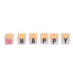 OOTB Kerzenblock mit Schrift Happy 50 Birthday
