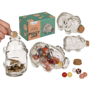 OOTB Glas-Aufbewahrungsschwein mit Korken