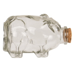 OOTB Glas-Aufbewahrungsschwein mit Korken
