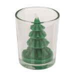 OOTB Kerze Weihnachtsbaum im Glas ca. 6 x 7 cm