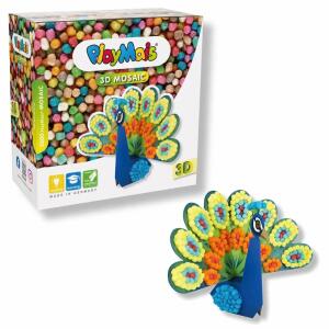 PlayMais MOSAIC 3D  Peacock, zum Basteln, Kleben und Formen, Loick