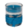 Gel-Wachskerze im Glas mit Sisal-Meeresdeko,