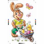 Fensterbild  Hase/Schubkarre 20x30cm