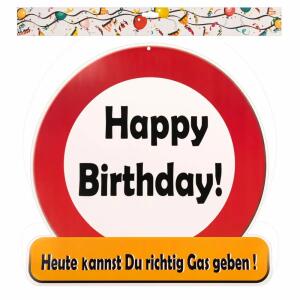 Riesenschild Happy  Birthday D50cm FSC-Mix