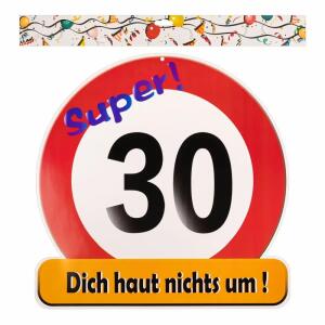 Riesenschild "Super! 30"  D50cm FSC-Mix