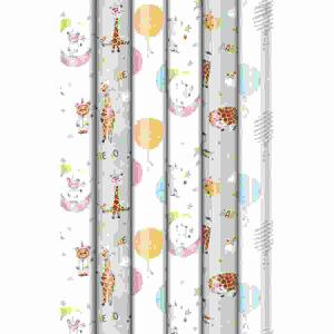 Geschenkpapier Baby  70cmx2m sortiert, Papier LWC 80g/m², gestrichen, 3 Dekore, auf 40mm Hülse,, Zoewie