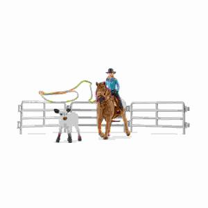 Schleich Farm World  Team Roping mit Cowgirl