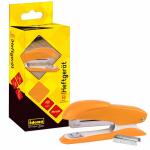 Idena Heftgerät 13cm  orange für 20 Blatt, mit...