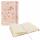 Idena Notizbuch Sparkle  rosé kariert FSC-Mix, 140 x 200 mm, 192 Seiten, 100 g, mit Froschtasche, Leseband,, Gummibandverschluss