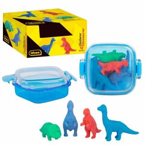 Idena Radierer in Box  4 Dinosaurier, Plastikbox mit Radiergummis in Form von Dinosauriern