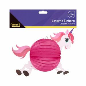 Idena Laterne Einhorn  40x34cm FSC-Mix