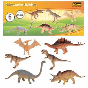 Idena Spielfiguren-Set  Dinosaurier 15cm 6teilig, Dinosaurierset groß