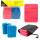 Idena Sitzkissen Outdoor  38x28cm hellblau/rot 2er, 2er Pack mit jeweils 1 rotem und 1 blauen Sitzkissen,, faltbar, mit Tragetasche,, Maße ungefaltet: ca. 38x28x0,8cm