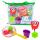 Idena Badespielzeug-Set  6teilig, Inhalt: 1 Fischnetz mit Griff, 2 Plastikfische, 1, Spritzfisch, 1 Smiley-Wasserbecher mit drehbarem Saugnapf,, 1 Wasserbecher