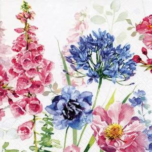 Servietten 33x33cm  Foxglove & Agapanthus, 3-lagig, 20 Stück,, ti-flair