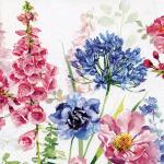 Servietten 33x33cm  Foxglove & Agapanthus, 3-lagig,...