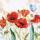 Servietten 33x33cm  Poppys & Butterfly, 3-lagig, 20 Stück,, ti-flair