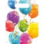Partytüten Balloons  6er Set 16x23cm, mehrfarbig,...