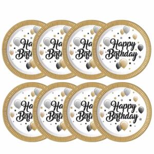 Pappteller 23cm FSC-Mix  8er Milestone, Design Balloons, Procos