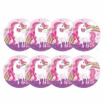 Pappteller Einhorn D23cm  8er FSC-Mix, Procos