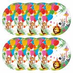Pappteller Jungle D23cm  8er FSC-Mix, Procos