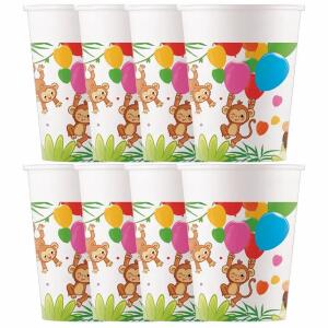 Pappbecher Jungle 200ml  8er FSC-Mix, Procos
