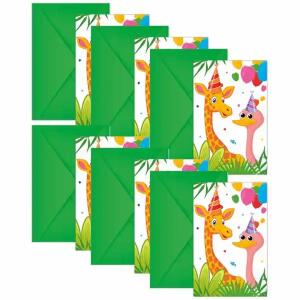 Einladungskarte Djungle  6er FSC-Mix, mit Umschlag,, Procos